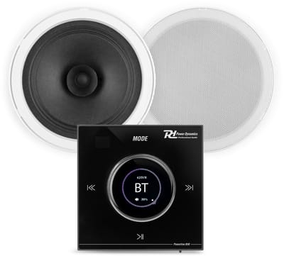 Power Dynamics badkamer speakers inbouw set - Speakers voor badkamer met Bluetooth B50B versterker