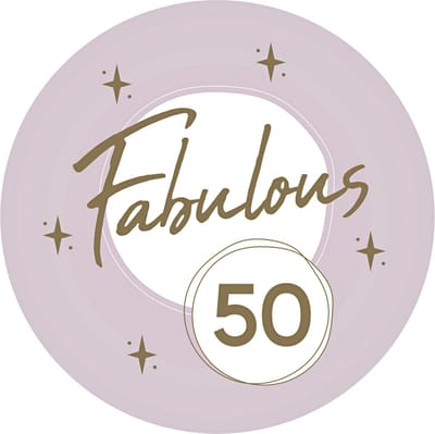 ‘Fabulous 50’ Lila & Goud – 8 stuks
