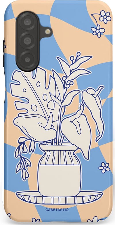 Casetastic Hoesje Geschikt voor Samsung A26 - Stijlvolle Beschermende Duo-layer Case - Bosje vol blauw