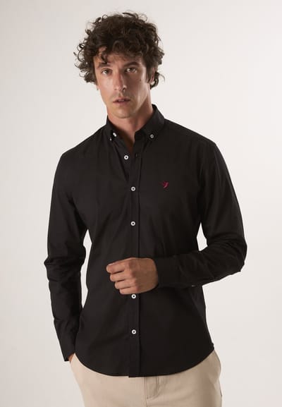 Felix Hardy Overhemd - Overhemden - 97% Katoen Heren Zwart - M