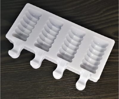 EIZOOK Siliconen Ijsjes vorm voor 4 twister ijsjes - yoghurt ijs - fruit ijsjes - waterijsjes maken