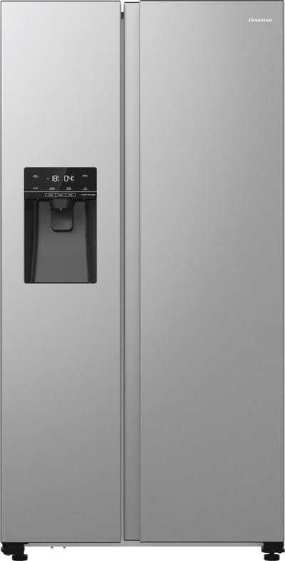 Hisense RS5P535NPCE - Amerikaanse koelkast - No-Frost - 178 cm hoog - 566 liter - Energielabel E - Invriesvermogen 12 kg/24u - Geluidsniveau 39 dB - LED Display - SuperCool - FastFreeze - Deuralarm - Interverter Compressor