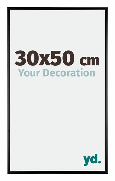 Your Decoration - Fotolijst 30x50 cm - Aluminium - Zwart Hoogglans - Kent
