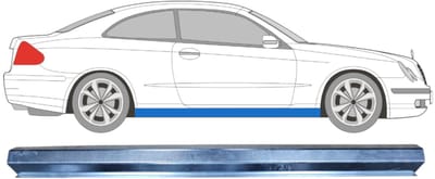 Reparatie dorpel voor Mercedes CLK W209 2002-2010 / Links = Rechts (symmetrisch)