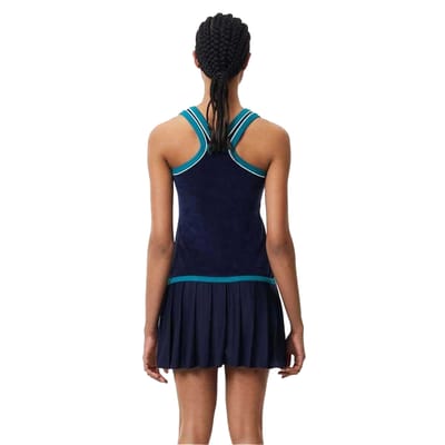 Lacoste Dames/Dames French Terry Slim Dress met gekruiste rug (Blauw)