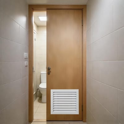 Ventilatierooster Louvre - Ventilatiehoes Kast - Luchtcirculatie Verbeteren - Dubbelzijdige Installatie - 41 x 25 cm - Zilver