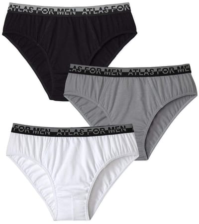ATLAS FOR MEN - Set van 3 comfortabele slips - Heren - Verkrijgbaar in grote maten - L