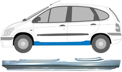 Volledige dorpel voor Renault Megane I Scenic 1995-2003 / Links