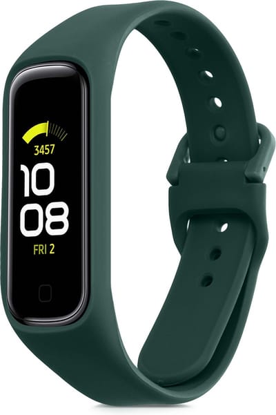 kwmobile horlogebandje geschikt voor Samsung Galaxy Fit 2 polsband - Smartwatch bandje van TPU - Activity tracker horloge band in donkergroen