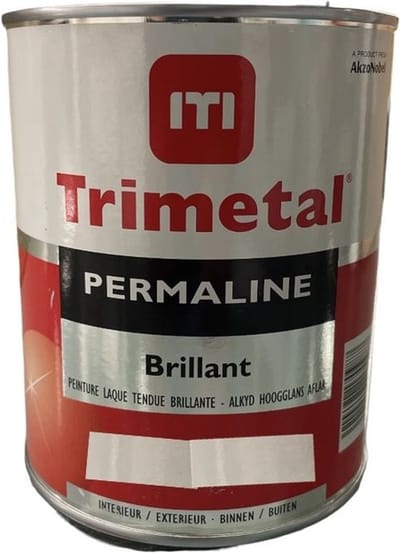 Trimetal Permaline Brillant - 1 l - 15-17 m² - Wit - Lak - Afwerkingslaag