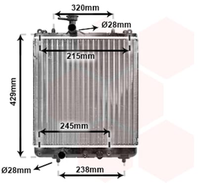 Van Wezel - RADIATOR VOOR SUBARU JUSTY 1995-2003 1770083