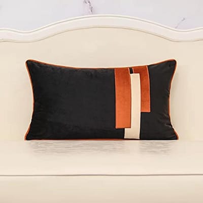 Decoratieve Fluwelen Lumbale Kussenhoes 12x20 Inch - Modern Patroon voor Woonkamer en Slaapkamer