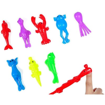 5-20 Stuks Leuke Zachte Plastic Vinger Katapult Dier Spel Kinderen Verjaardagsfeest Cadeau Piñata Vulling Terug naar School Cadeau Prijzenpakket Speelgoed
