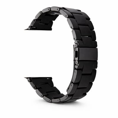 Lumière Couture ® - Smartwatch bandje - 38/40/41 mm - band - geschikt voor Apple Iwatch serie 4, 5, 6 & 7 - zwart