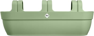 Elho Vibia Campana Easy Hanger XXL 70 - Plantenbak voor Balkon - Balkonbak - 100% Gerecycled Plastic - L69 x B26.8 x H23.7 cm - Pistachegroen
