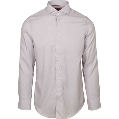 Suitable Overhemd Jacquard Luxe Rood - Maat 40 - Heren - Casual Shirt