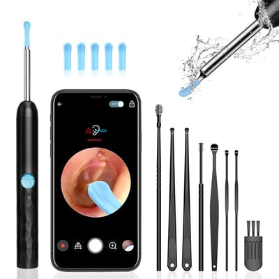 Oorsmeer Verwijderaar - Oorsmeer Remover Kit - Oorspiegel met LED-verlichting - Voor veilige oorreiniging thuis - Oorsmeer verwijdering tool - Voor volwassenen en kinderen - Medisch staal