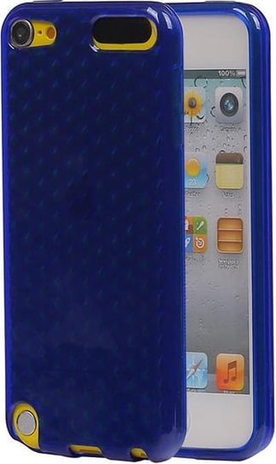 BestCases.nl Apple iPod Touch 5 / 6 Diamant TPU back case achterkant hoesje Donker Blauw