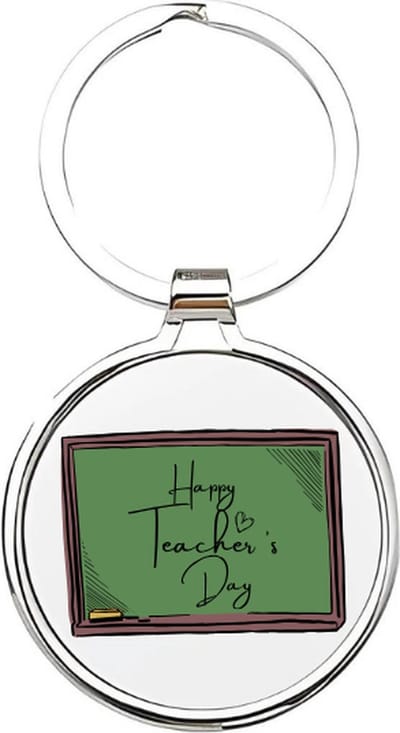 Akyol - happy teacher day Sleutelhanger - Leraar - de beste leraar - jufvrouw - leraar - basisschool juf - lerares - docente - onderwijzeres - basisschool - meester - docent - middelbareschool lerares - de liefste juf - 4 x 7,5 CM