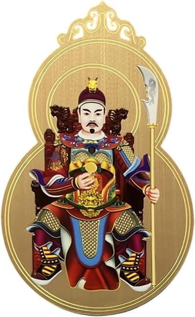 Chinese Zegel Kaart - Gouden Gelukskaart Bescherming - Voorspoed Verzamelen - Oxidatiebestendig Koper - 8 x 4.8 cm - Goud