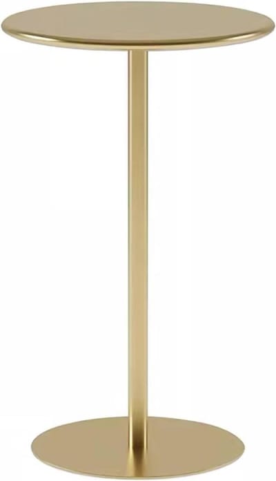 Gouden bijzettafel - Cocktailtafel bartafel - Drankjes serveren - Stevige metalen basis - 48x48x56cm - Goud