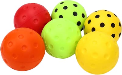 Oefenballen Set - Trainingsballen - Binnen Sporten - Zacht Geluidsarm - 6 Stuks 73 Mm - Meerdere Kleuren