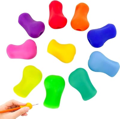 Ergonomische schrijfondersteuning voor kinderen, zachte penhouder voor beter grip, geschikt voor links- en rechtshandigen, ideaal voor potloden en pennen
