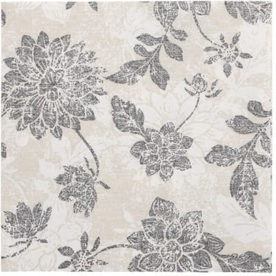 50 Servetten ROYAL Collection 1/4 vouw 40 cm x 40 cm antraciet Flowers