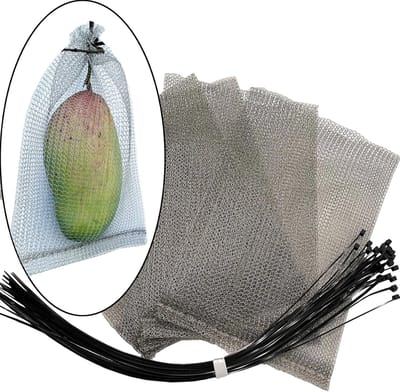 Beschermende Fruit Tassen - Net Tassen - Bescherming Tegen Ongedierte - Roestvrij Staal - 8x12 Inch - Zilver
