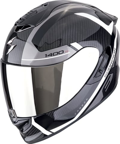 Scorpion EXO-1400 Evo II Carbon Air Enko Zwart Wit Zilver Integraalhelm - Helm
