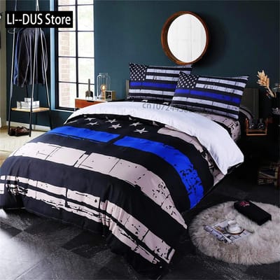 Amerikaanse Vlag Beddengoed Set Honkbal Sport Dekbed Set 3 Delen voor Kinderen Tieners Volwassenen Kamer Decor Dekbedovertrek met 2 Kussenslopen 150*200cm 3pcs