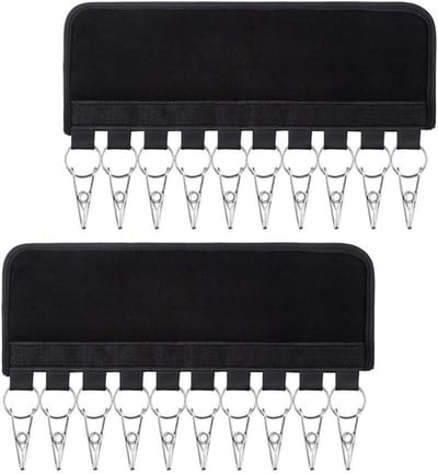 Multifunctionele Kledingclips en Droogrek, Vouwbaar en Draagbaar met Winddichte Haak voor Sokken, Ondergoed en Hoeden (10 Clips) - Ideaal voor Extra Droogruimte
