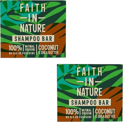 FAITH IN NATURE - Shampoo Bar Coconut & Shea Butter - 2 Pak