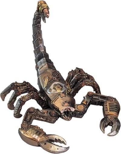 Mechanisch Insect - Steampunk Schorpioen - Decoratief Beeldje - Hoog Detail - 19cm - Antiek Goud