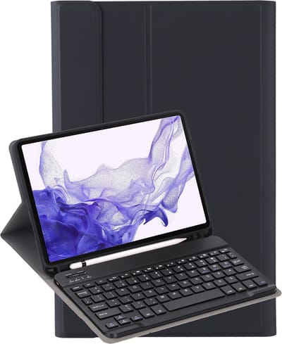 Hoesje - Geschikt voor Samsung Galaxy Tab S10 Plus - Keyboard Book Cover - Toetsenbord Case - Hoes - Zwart