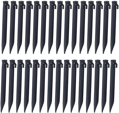 Dailygoods- Tent Haringen 30 Stuks - 20 cm Plastic - Opblaasbare Inzet - Camping/Strand - Tuin - Buitendecor - Stabiele Prestaties - Grondpennen