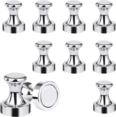 Krachtige Neodymium Magneten 12 x 16 mm voor Koelkast, Magnetisch Bord, Whiteboard en Foto's - Set van 10 Stuks