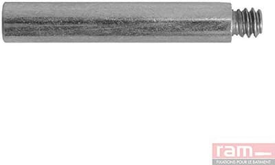Verlenging voor Schroeven van Verzinkt Staal, 10 mm, Grijs, 100 Stuks