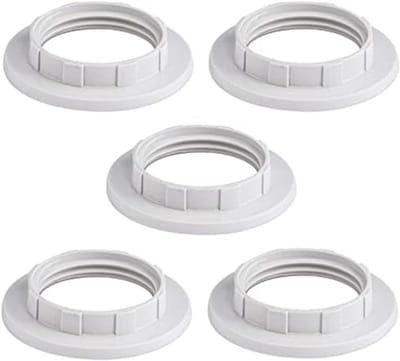 Lampenkap Reducer Ring E27 Converter - 5 Stuks Plastic Adapter voor Lampen, Fitting en Lampenkappen