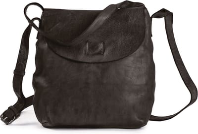 HAROLD'S Leren Schoudertas Submarine Shoulderbag Black Zwart