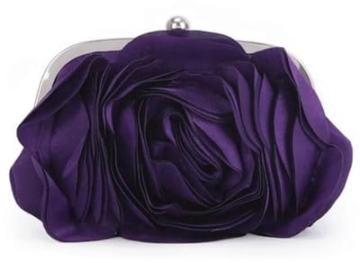 Dailygoods - LHHMZ Vrouwen Elegante Rose Clutch Bag Bloemen Satijn Clutch Bloemen Avond Schoudertas Bruiloft Party Clutch