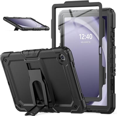 Tablet Hoes Geschikt voor Samsung Galaxy Tab A9 / Galaxy Tab A11 8.7 inch hoes Zwart - Galaxy A9 hoes hoes Shockproof - Samsung A9 hoes met Screen Protector en Stand