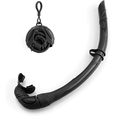 Siliconen opvouwbare snorkel met compacte opbergdoos Dames Heren Oprolbare snorkel Natte ademslang voor snorkelen