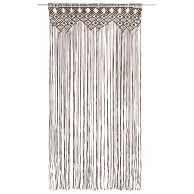 vidaXL - Gordijn - macramé - 140x240 - cm - katoen - taupe