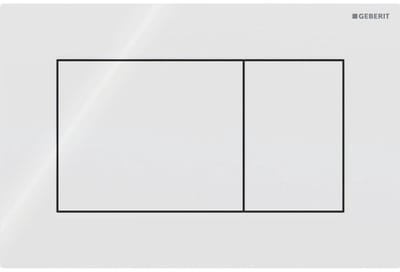 Geberit Sigma01 bedieningsplaat - 2-toets spoeling - vierkant - alpien wit