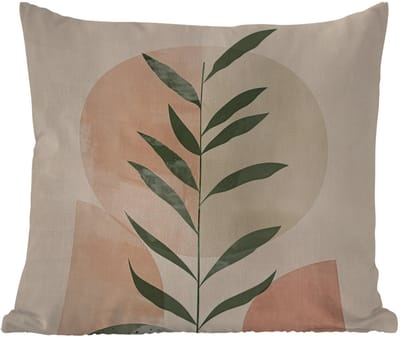 Sierkussen Buiten - Modern - Roze - Groen - Natuur - Aesthetic - 60x60 cm - Weerbestendig