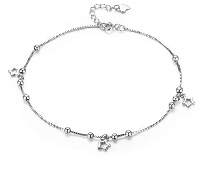 N3 Collecties 925 Sterling Zilveren Ster Ketting Enkelbandje Voor Vrouwen