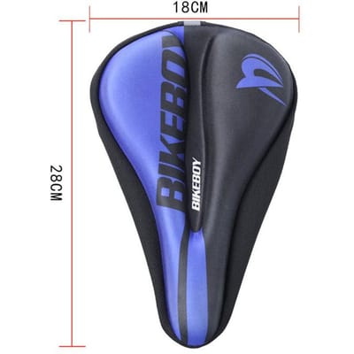 Coussin de Selle de Vélo Tissu en Fibre Respirant Doux Rembourrage en Silicone à Haute Résilience Épaissi Housse de Coussin de Selle de Vélo black