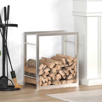 vidaXL - Haardhoutrek - 50x28x56 - cm - roestvrij - staal