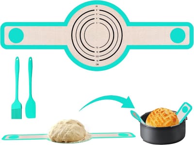 Lexium Zuurdesem starter set - Broodbakaccessoires Zuurdesemglas - Fermenteren - Rijsmand voor Broodbakken Set - Rijsmandje Rond